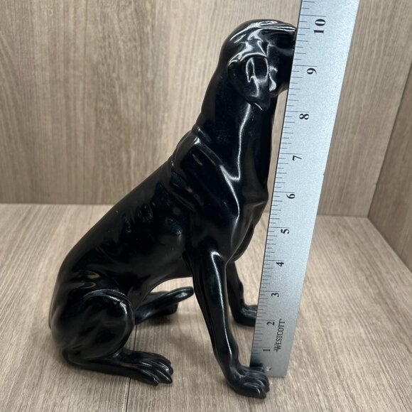 Black Labrador Retriever Dog Figurine Statue Collectible 10" Glossy - Picture 11 of 12